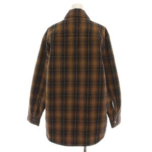 JAMES PERSE チェックプリントボアフリース ジップアップブルゾン ジャケット アウター 1 茶 黒 WHBP2567