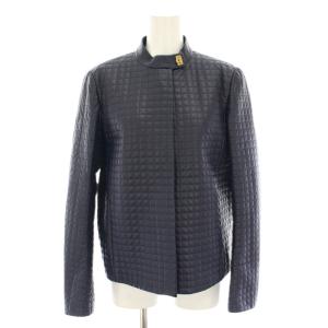 レザージャケット ガンチーニ 40 ネイビー