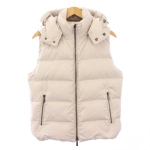 BR別注 FIRE-WKO ゴールドパーツ デタッチャブルフード ダウンベスト 46 アイボリー