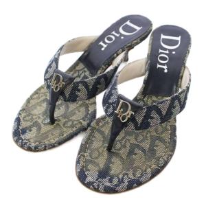 トロッター トングサンダル デニム 35 ネイビー