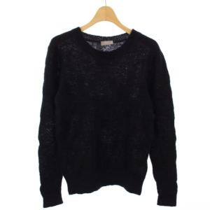 モヘヤニット セーター クルーネック 長袖 黒 7H3460940023 /TK