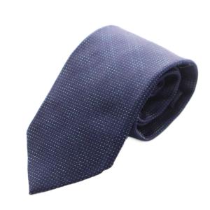 レギュラータイ ネクタイ ドット柄 シルク 絹 紺 ネイビー 552MJ /AN40