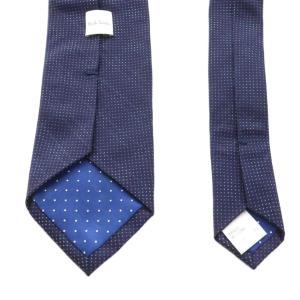 PAUL SMITH レギュラータイ ネクタイ ドット柄 シルク 絹 紺 ネイビー 552MJ /AN40