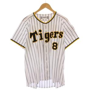 阪神タイガース レプリカユニフォーム 背番号8 佐藤輝明選手 ゲームシャツ 半袖 メッシュ ロゴ 刺繍