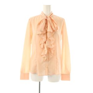 ボウタイブラウス シャツ フリル 1 ピンク /CX OS