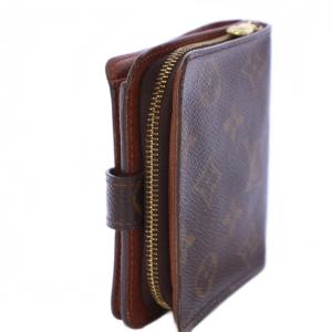 LOUIS VUITTON モノグラム コンパクトジップ 二つ折り財布 M61667 /KH OH
