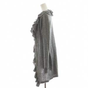 NARA CAMICIE カーディガン ロング丈 フリル 1 グレー 35-22-11-702 /AN6