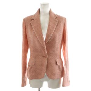 NARA CAMICIE スーツ セットアップ 上下 テーラードジャケット タイトスカート ひざ丈 ツイード 1 0 ピンク 30-21-01-104