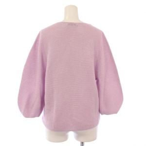 ANAYI ニット 長袖 クルーネック ショート丈 無地 ストレッチ 38 ピンク /BB