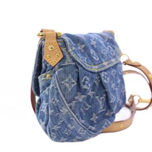 LOUIS VUITTON モノグラム・デニム サンセット ショルダーバッグ ブルー M46829