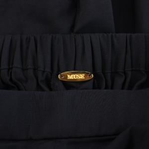 MUSE de Deuxieme Classe 24AW スプール SPWOOL ワイドパンツ イージーパンツ 36 紺 ネイビー 24030500204030