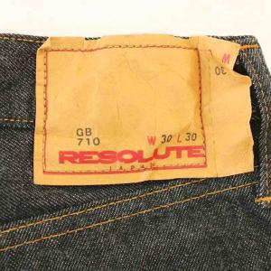 RESOLUTE デニムパンツ Lot GB710 ボタンフライ 赤耳 30 ブラック