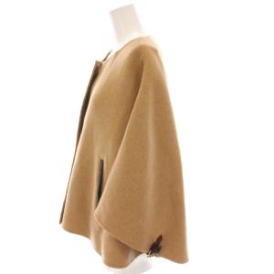 BALLSEY カシミヤ混フォックスファー付きポンチョ コート ジャケット 38 ベージュ 11-08-14-08205