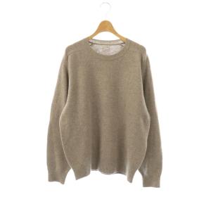 LOOSE FIT ウール ニット セーター M グレージュ /ES