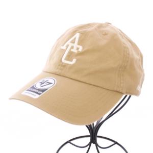 47クリーンナップ AC CAP キャップ 帽子 6パネル ロゴ 刺繍 ベージュ 24095510000410