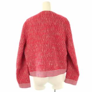 MARELLA 304110812 ノーカラージャケット ツイード I42 レッド ホワイト /ES