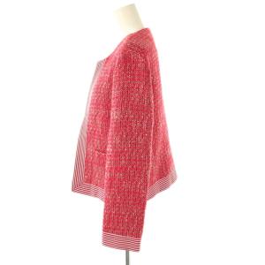 MARELLA 304110812 ノーカラージャケット ツイード I42 レッド ホワイト /ES