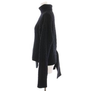 UNITED TOKYO UNITEDTOKYO パターンミックスケーブルニット セーター 長袖 タートルネック アシンメトリー 1 黒 508430003
