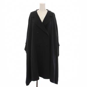 ポンチョ コート ロング アウター M 黒 077-0251906 /YM