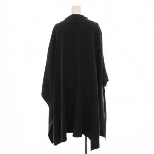 HUMAN WOMAN ポンチョ コート ロング アウター M 黒 077-0251906 /YM