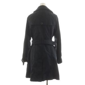 BURBERRY LONDON トレンチコート ロング丈 裏地チェック ベルト付き 38 黒 ブラック B1A05-725-09 /AN36