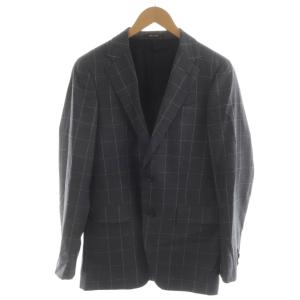 COMME CA MEN COMMECAMEN セットアップ スーツ ウィンドウペーン ジャケット スラックス チェック柄 M グレー 07-03GR06