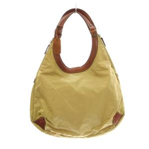 Felisi トートバッグ ワンショルダーバッグ ナイロン レザー切替 チャーム付き ベージュ /KU