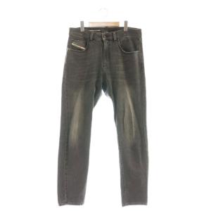 デニムパンツ ジーンズ ダメージ加工 W32 黒 ブラック /AT OS