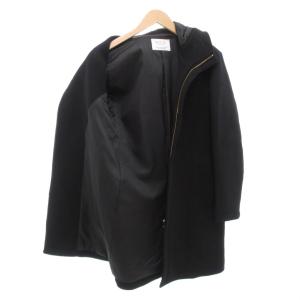 EDIFICE コート ジップアップ フード ウール 黒 ブラック /AE