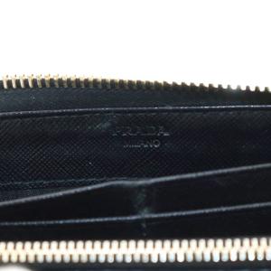 PRADA 長財布 L字ファスナー 小銭入れ リボン レザー 黒 ブラック /AN16 OH