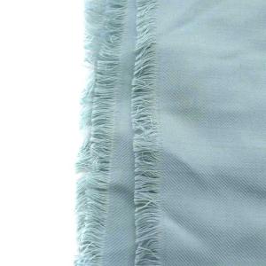 Salvatore Ferragamo ガンチーニ ストール フリンジ シルク混 絹 水色 ライトブルー /AN24 OH