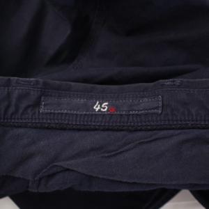 45R テーパードパンツ スラックス ジップフライ 無地 ワンカラー 36 紺 ネイビー /BB