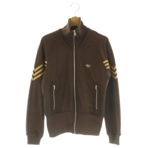 ジャケット ジャージ ブルゾン ジップアップ コットン L 茶 /NR OS