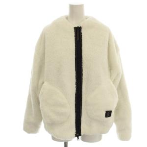 ボアジャケット GM1475 フリース ノーカラー ブルゾン M 白 ホワイト /G