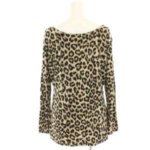 MAX MARA WEEKEND LINE カットソー ブラウス 長袖 レオパード ヒョウ柄 L ベージュ 茶 ブラウン 15-94-11527 /HN
