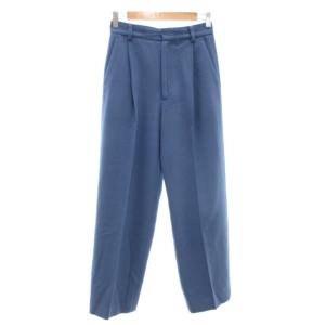 パンツ スラックス センタープレス カシミヤ混 34 水色 ライトブルー /AE