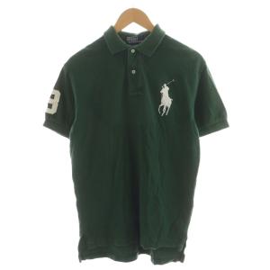 ビッグポニー ポロシャツ 半袖 ロゴ 刺繍 S 緑 グリーン /AN44