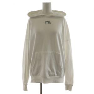 GYDA HEADPHONE GYDALMATIAN スウェットパーカー プルオーバー バックロゴ 刺繍 F 白