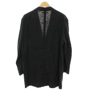 suzukitakayuki テーラードジャケット シングル 麻 リネン 1 黒 ブラック S212-12 /YT