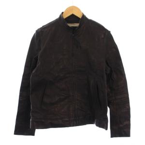 ライダースジャケット レザージャケット ジップアップ シングル 01 黒 A173-17b /BM