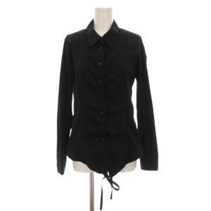 シャツ ブラウス 長袖 M 黒 F7-5326 /YM