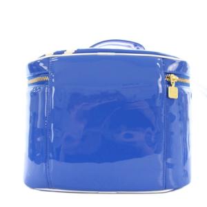 adidas Originals アディカラープレミアム コスメティックバッグ IX6836 エナメル バニティポーチ ショルダー付き 青