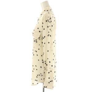 EQUIPMENT シャツ ブラウス 長袖 星柄 シルク S/P オフホワイト ブラック /ES