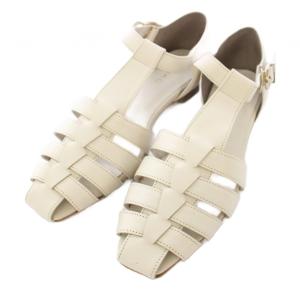 HIMIKO グルカサンダル ストラップ レザー 23cm アイボリー /TK