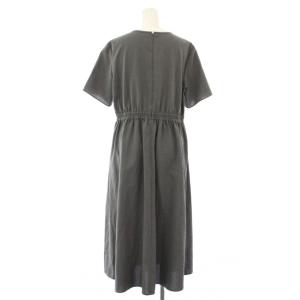 MACKINTOSH PHILOSOPHY MACKINTOSHPHILOSOPHY フロントタックワンピース 半袖 ミモレ丈 ロング 38 グレー 23010900602030 /TK