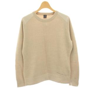 ミッテルレギセーター ニット エルボーパッチ 切替 ウール 長袖 M ベージュ 1106638 /HN