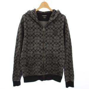 ジップアップパーカー シグネチャー 長袖 XS 黒 グレー 6514 /TK