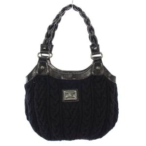 ハンドバッグ ニット ケーブル編み 黒 ZAE61-169-09 /TK