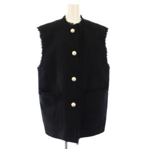 23AW ツイードジレ ツイードベスト 黒 23010900602030 /TK