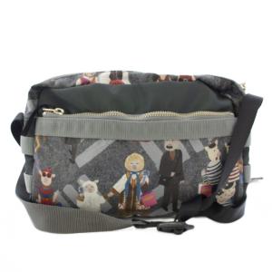 ショルダーバッグ ポシェット 総柄 グレー /TK